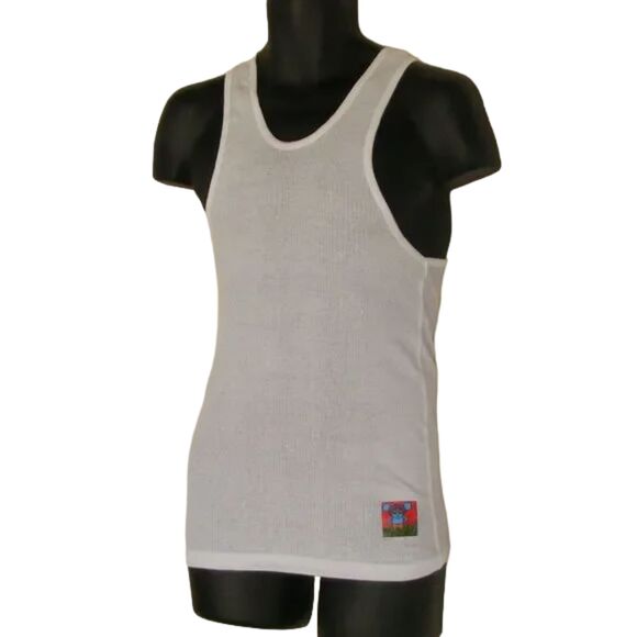 KEITH HARING Tank top, M, White, Sm Square art/Hem, Mouse Man/Money - Picture 4 of 8